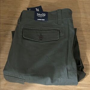 Lands' End Men's Olive Chinos